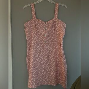 Floral denim mini dress